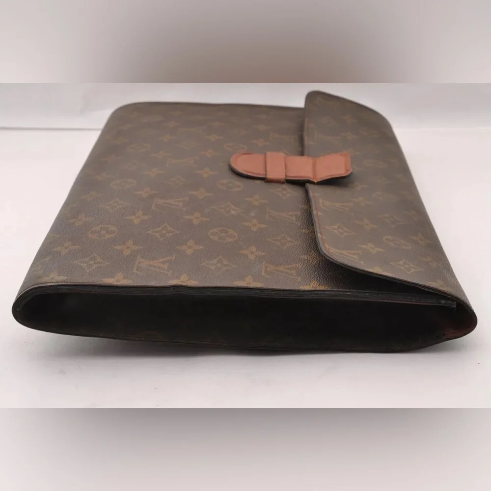Louis Vuitton Monogram Poche Ministre Document Case Authentic Vintage 70s Model